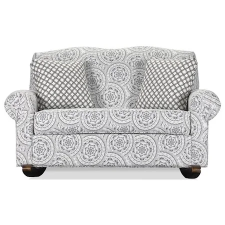 Transitional Rocking Loveseat